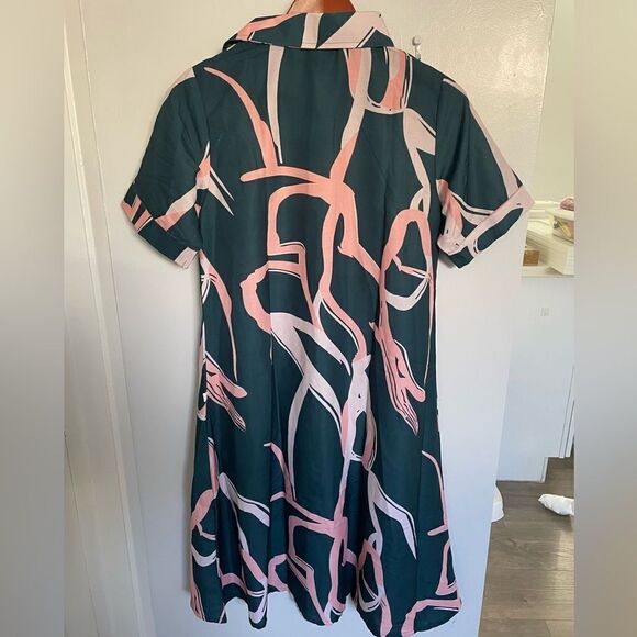 Beautiful geometric summer dress size M - Picture 3 of 6